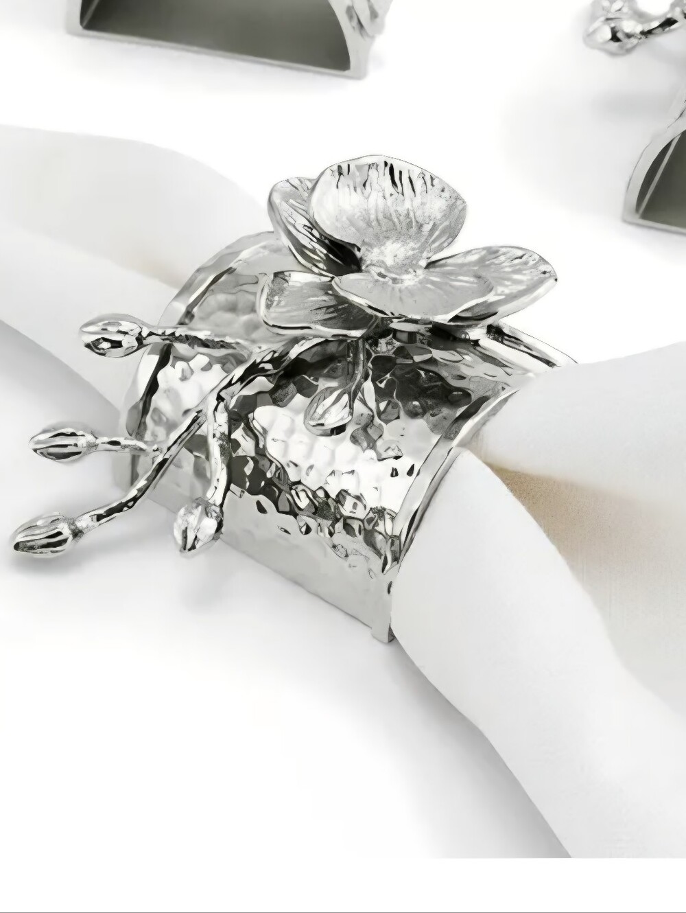 Michael Aram White Orchid Napkin Rings